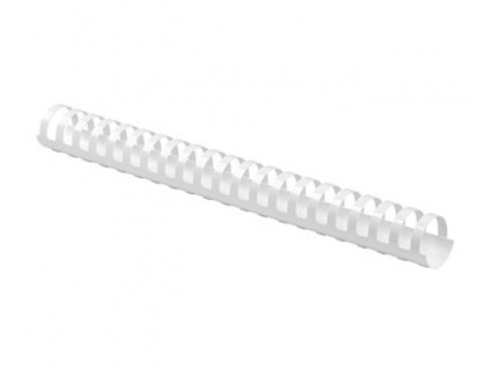 ANNEAU PLASTIQUE À RELIER FELLOWES DOS ROND CAPACITÉ 200F 25MM DIAMÈTRE 300MM LONGUEUR COLORIS BLANC BOÎTE 50 UNITÉS