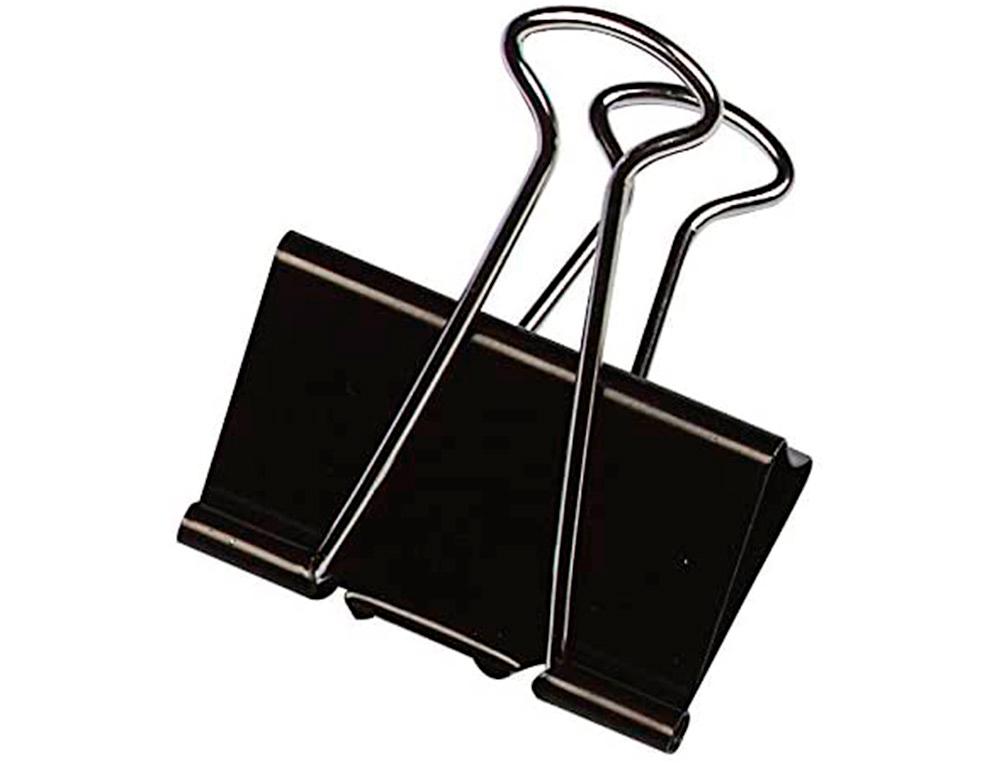PINCE Q-CONNECT DOUBLE CLIP LARGEUR 24MM COLORIS NOIR BOITE CARTON 10 UNITES