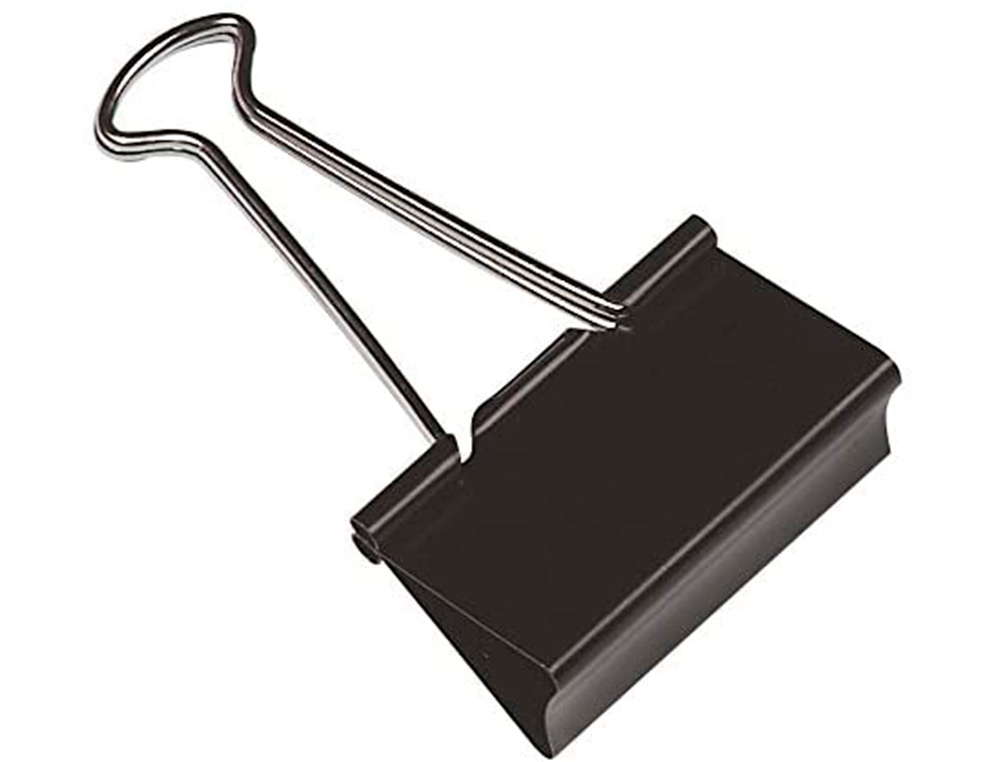 PINCE Q-CONNECT DOUBLE CLIP LARGEUR 24MM COLORIS NOIR BOITE CARTON 10 UNITES