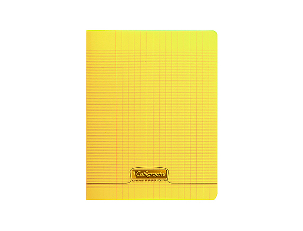 CAHIER PIQUÉ CLAIREFONTAINE COUVERTURE POLYPROPYLÈNE TRANSPARENTE A5+ 17X22CM 96 PAGES 90G SÉYÈS COLORIS JAUNE
