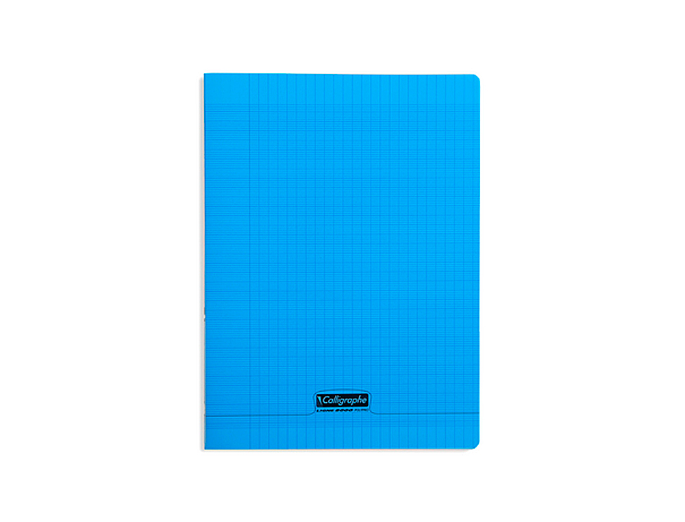 CAHIER PIQU CLAIREFONTAINE COUVERTURE POLYPROPYLNE TRANSPARENTE A4+ 24X32CM 96 PAGES 90G SYS COLORIS BLEU