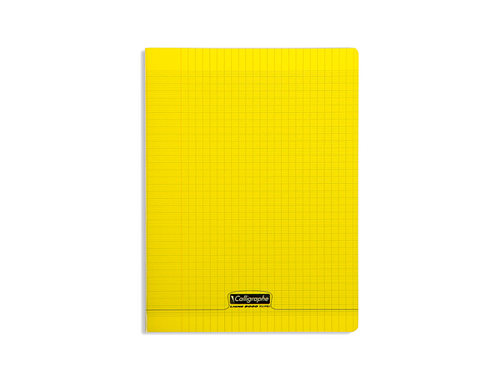 CAHIER PIQU CLAIREFONTAINE COUVERTURE POLYPROPYLNE TRANSPARENTE A4+ 24X32CM 96 PAGES 90G SYS COLORIS JAUNE