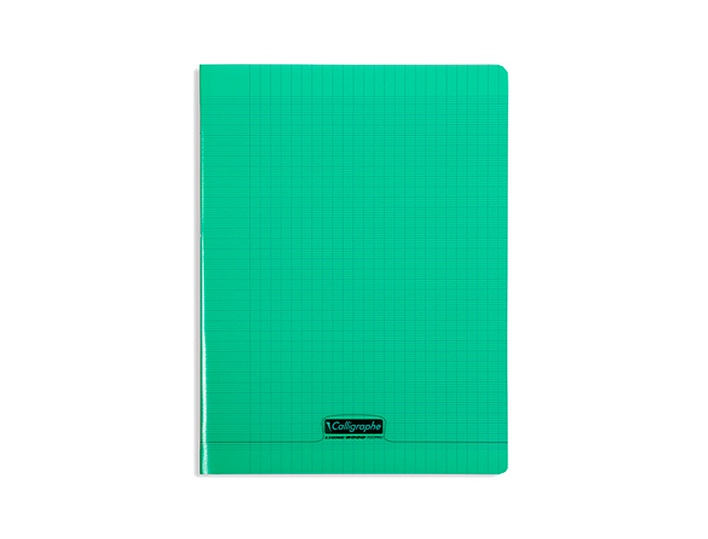 CAHIER PIQUÉ CLAIREFONTAINE COUVERTURE POLYPROPYLÈNE TRANSPARENTE A4+ 24X32CM 96 PAGES 90G SÉYÈS COLORIS VERT
