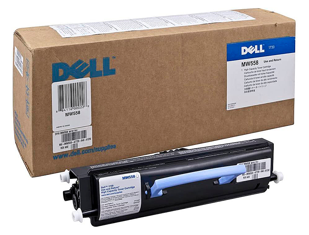 TONER LASER DELL MW558 GR332/M W558 COULEUR NOIR 6000P