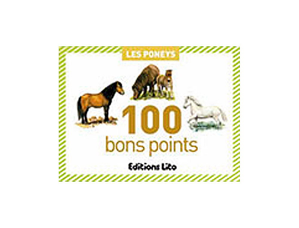 BON POINT DITIONS LITO PONEYS TEXTE PDAGOGIQUE AU VERSO 79X57MM BOTE 100 UNITS