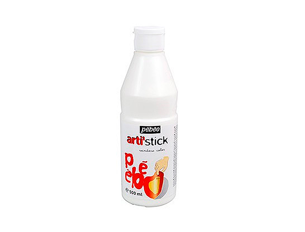 PEINTURE PÉBÉO ARTI'STICK PELLICULABLE REPOSITIONNABLE COLORIS VIFS TRANSPARENTS BLANC BIDON 500ML