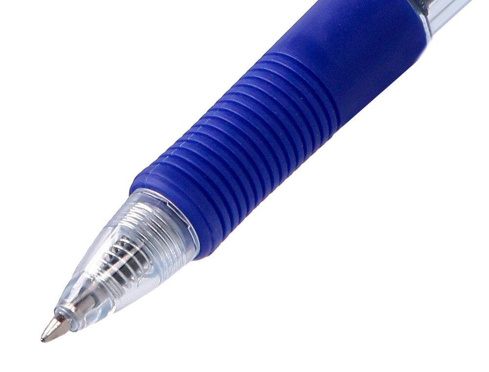 STYLO-BILLE Q-CONNECT SIGMA CRITURE MOYENNE 0.5MM ENCRE GEL RTRACTABLE CORPS PLASTIQUE TRANSLUCIDE COLORIS BLEU