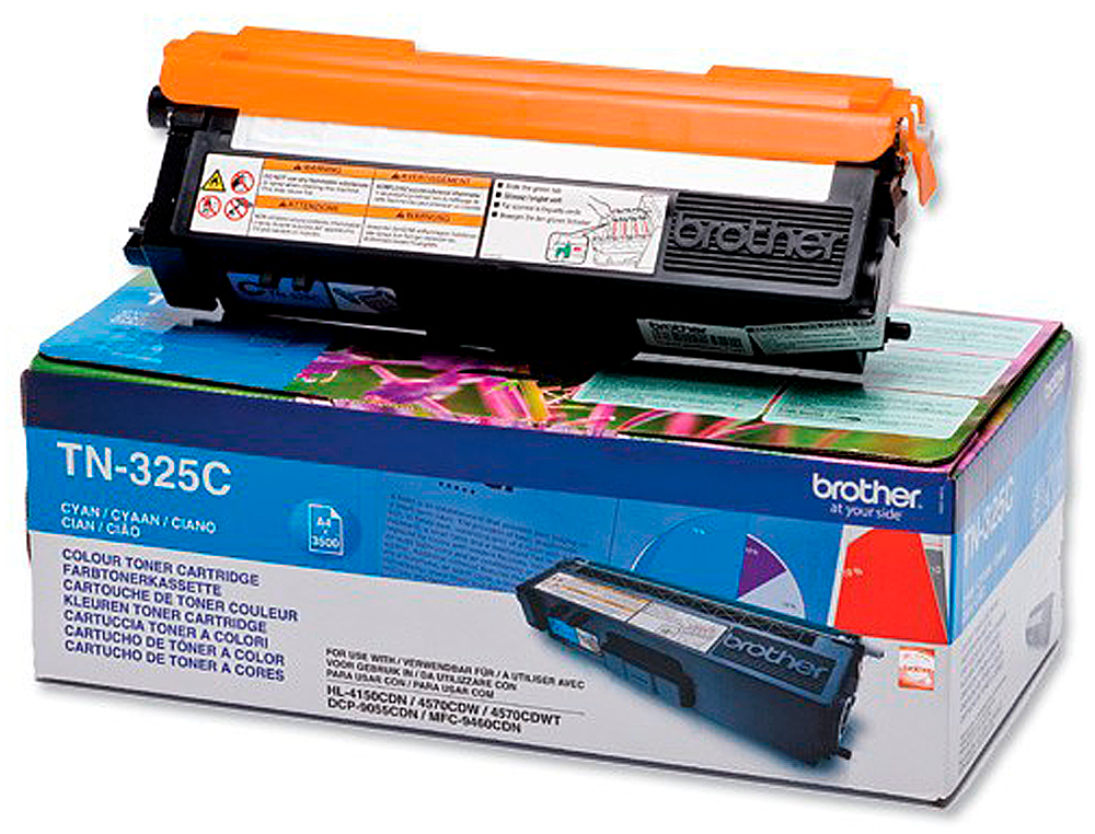 TONER LASER BROTHER TN325C COULEUR CYAN HAUTE CAPACITÉ 3500P