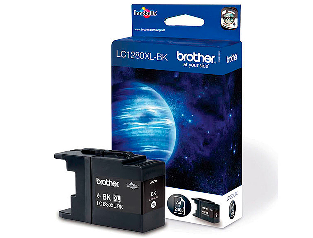 CARTOUCHE BROTHER JET D'ENCRE LC1280XLBK COULEUR NOIR HAUTE CAPACITÉ 2400P