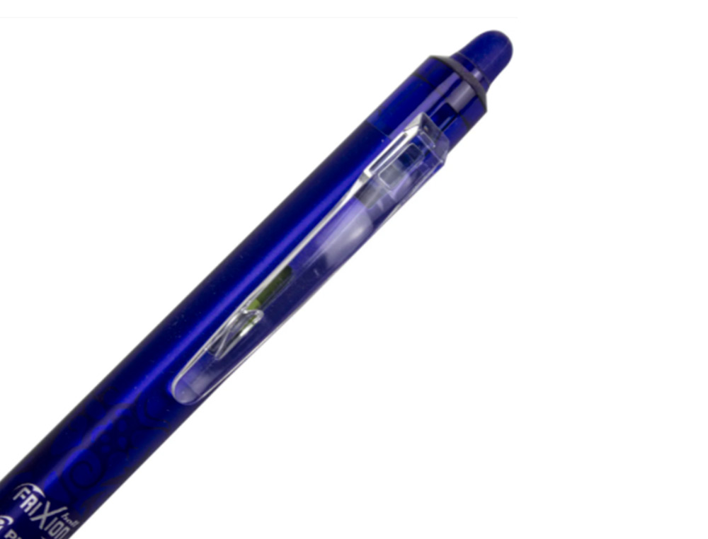 ROLLER PILOT FRIXION CLICKER CRITURE MOYENNE 0.35MM ENCRE EFFAABLE GOMME SERTIE GRIP PREHENSION RECHARGEABLE BLEU