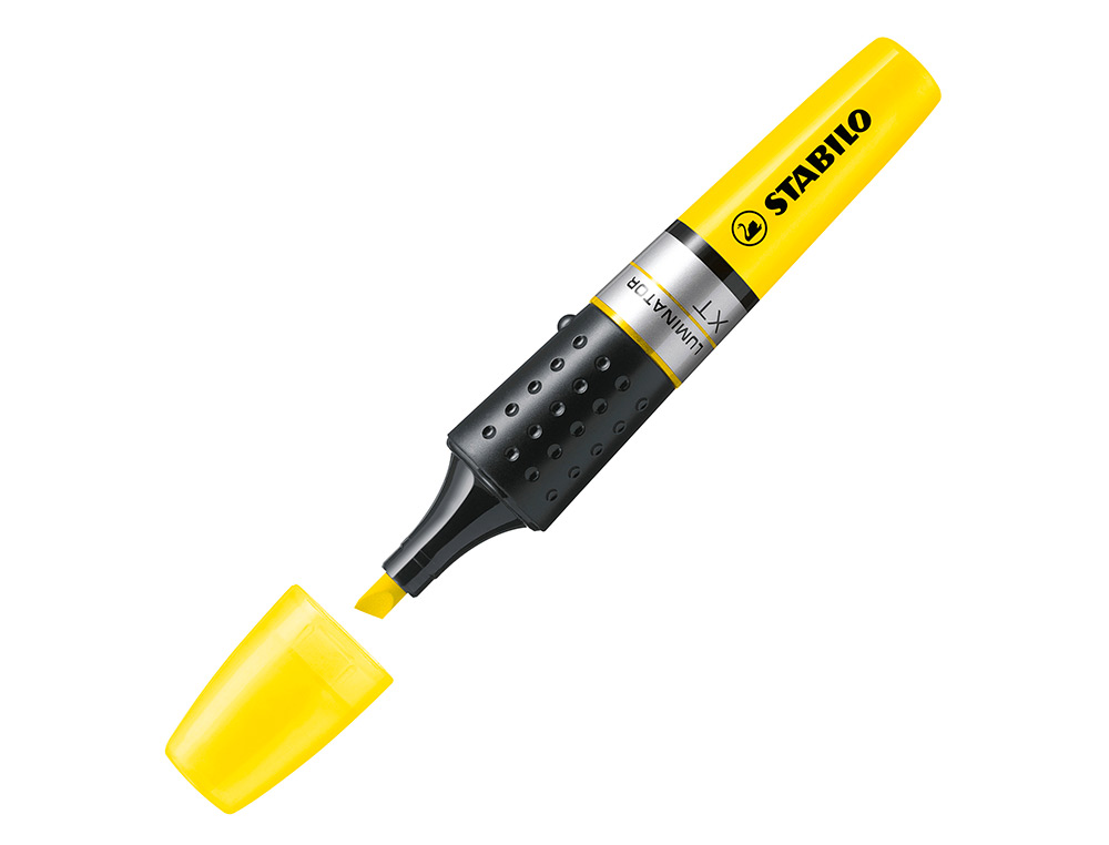SURLIGNEUR STABILO LUMINATOR TRACÉ 2/5MM ENCRE LIQUIDE NIVEAU VISIBLE BASE ERGONOMIQUE COLORIS JAUNE