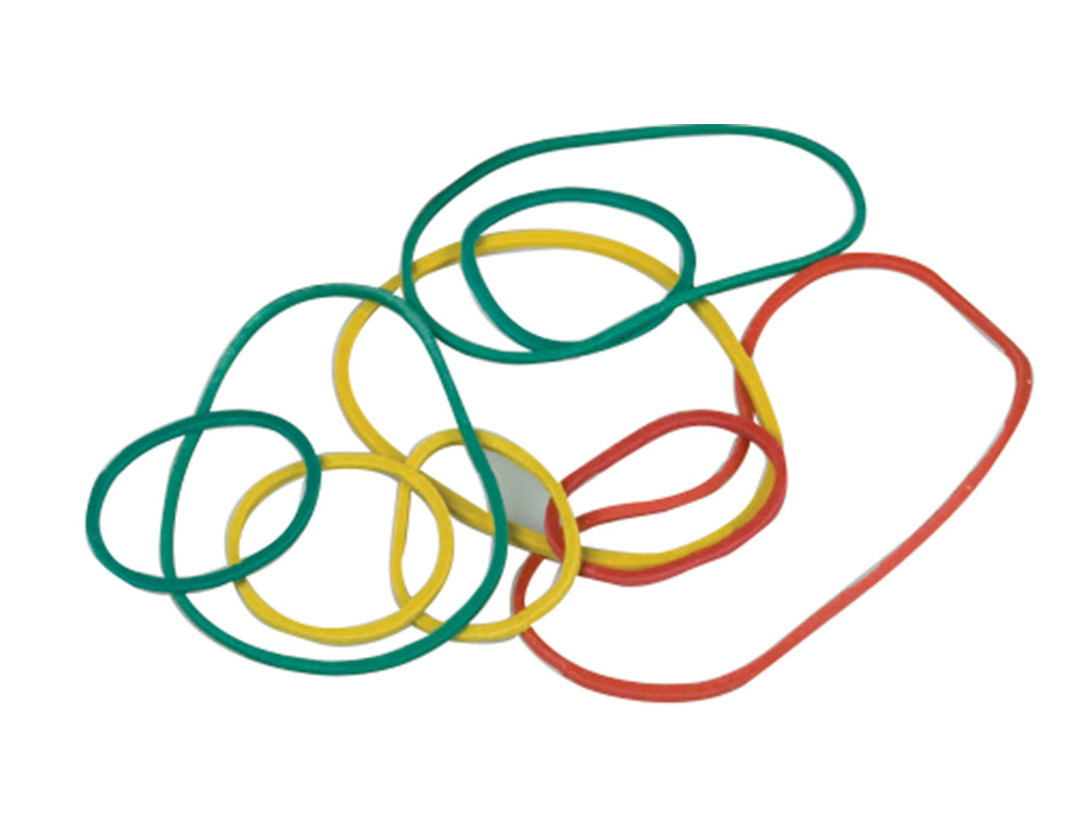 BRACELET CAOUTCHOUC Q-CONNECT 4MM ET 80MM COLORIS ASSORTIS BOÎTE DISTRIBUTRICE 15G