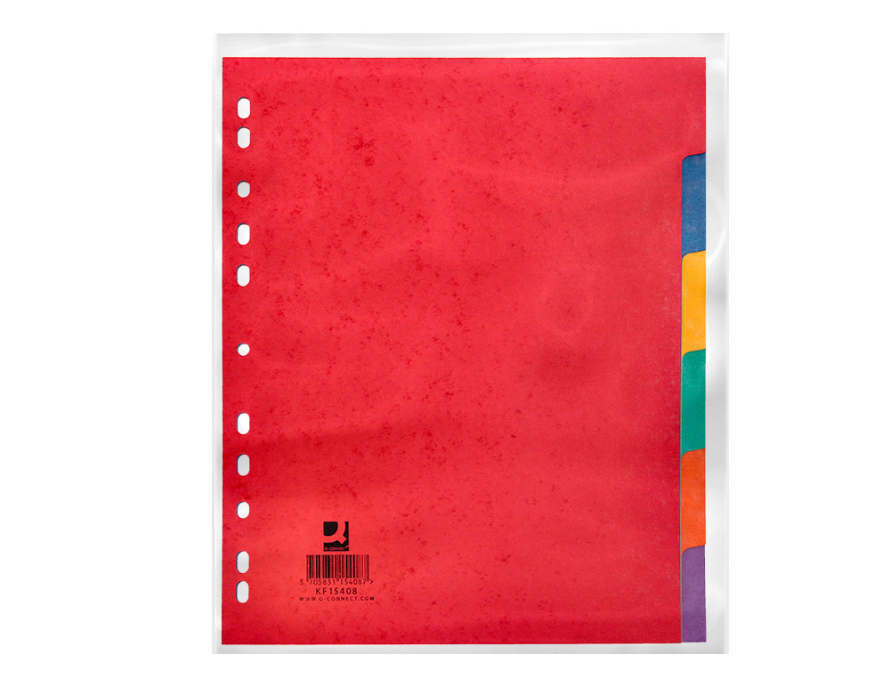 INTERCALAIRE Q-CONNECT CARTE LUSTRÉE 225G 6 POSITIONS A4+ 212X310MM