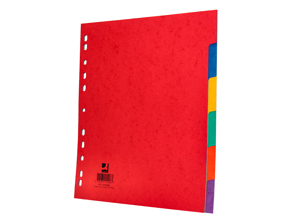 INTERCALAIRE Q-CONNECT CARTE LUSTRÉE 225G 6 POSITIONS A4+ 212X310MM