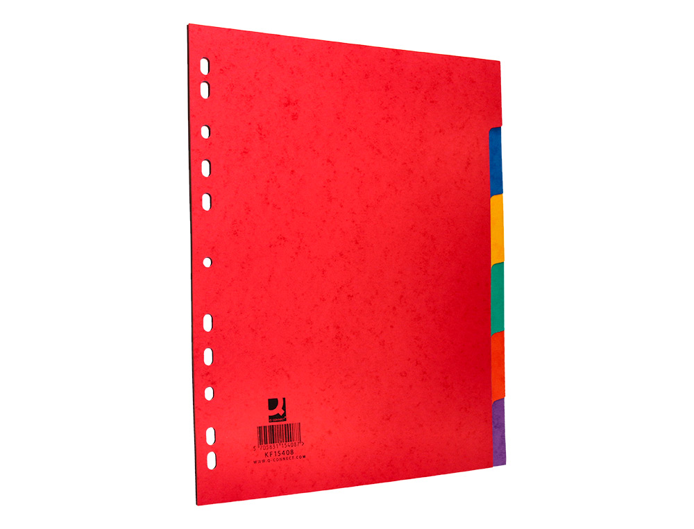 INTERCALAIRE Q-CONNECT CARTE LUSTRÉE 225G 6 POSITIONS A4+ 212X310MM