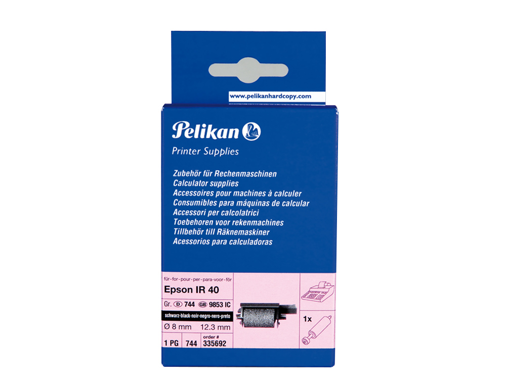 RUBAN ENCREUR POUR CALCU LATRICES IR 40 COULEUR NOIR BLISTER DE 5