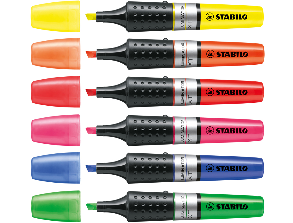 SURLIGNEUR STABILO LUMINATOR TRAC 2/5MM ENCRE LIQUIDE NIVEAU VISIBLE BASE ERGONOMIQUE COLORIS ROSE