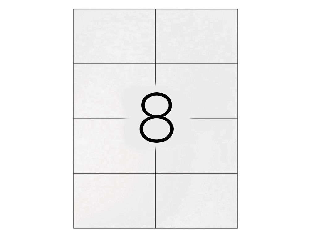 ÉTIQUETTE ADHÉSIVE Q-CONNECT 105X74MM COINS DROITS IMPRIMANTE JET D'ENCRE LASER COPIEUR 8 ÉTIQUETTES/FEUILLE 800 UNITÉS