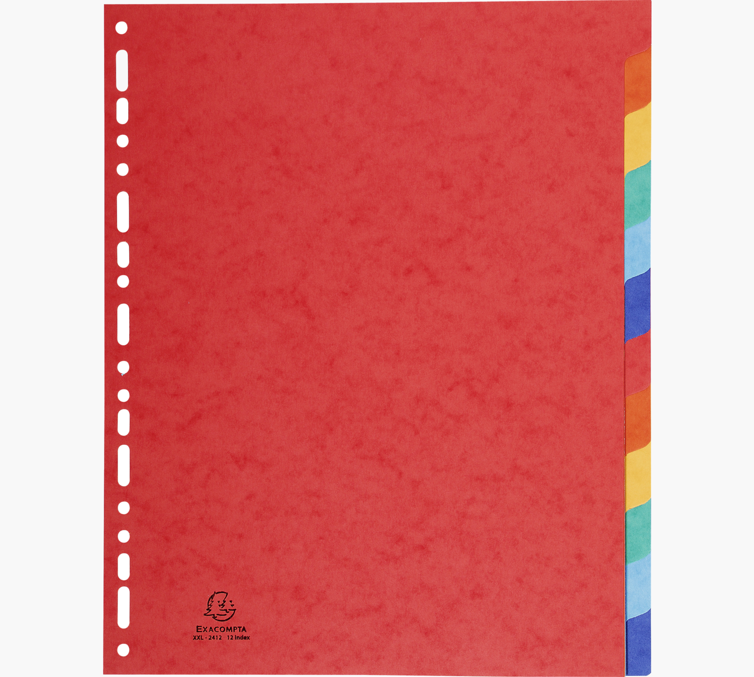 INTERCALAIRES EXACOMPTA CARTE LUSTRE RIGIDE FORMAT A4+ 24,5X29,7CM 12 POSITIONS COLORIS ASSORTIS