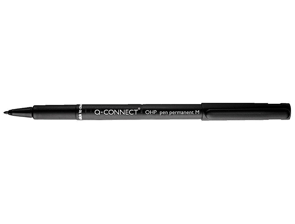STYLO-FEUTRE Q-CONNECT OHP PEN PERMANENT POINTE MOYENNE MULTI-SUPPORTS CD/DVD PLASTIQUE COLORIS NOIR
