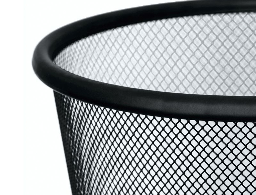 CORBEILLE À PAPIER Q-CONNECT MAILLE MÉTALLIQUE 13L 265MM DIAMÈTRE HAUTEUR 280MM COLORIS NOIR