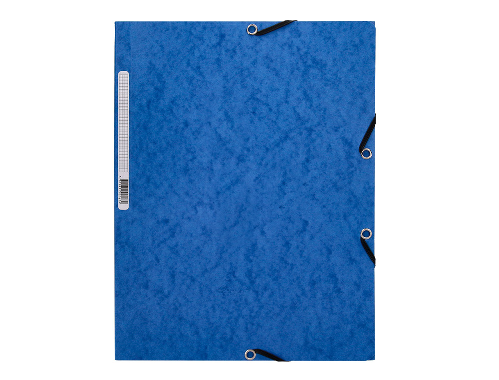 CHEMISE Q-CONNECT CARTE LUSTRE 375G POUR DOCUMENTS A4 320X243MM 3 RABATS COLORIS BLEU