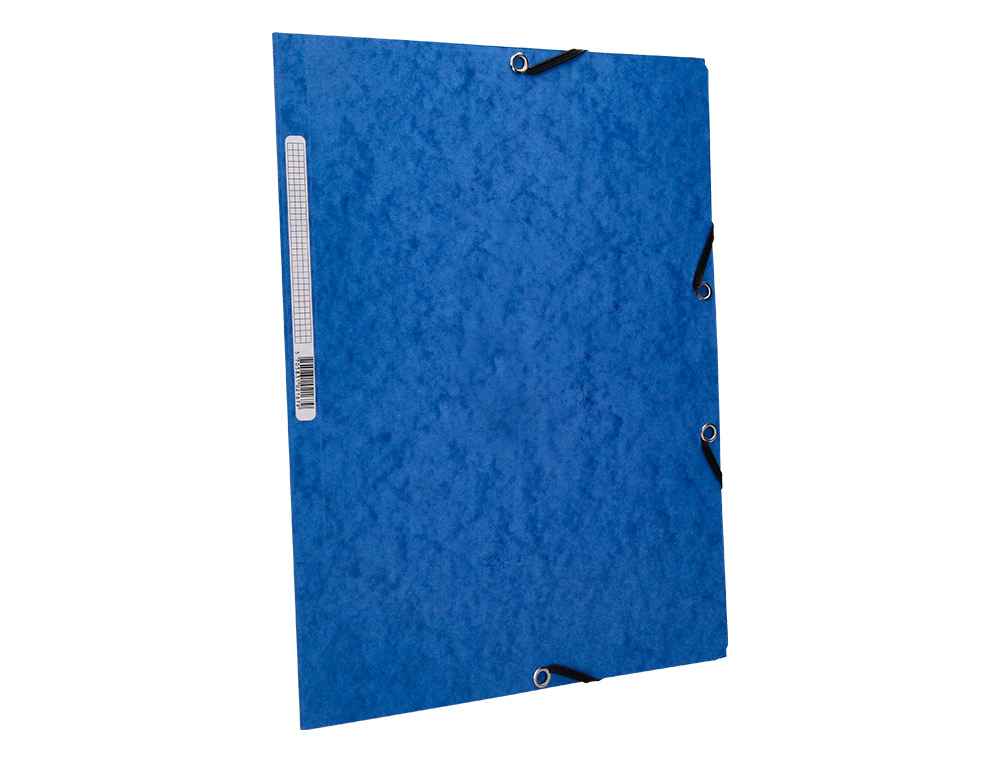 CHEMISE Q-CONNECT CARTE LUSTRE 375G POUR DOCUMENTS A4 320X243MM 3 RABATS COLORIS BLEU