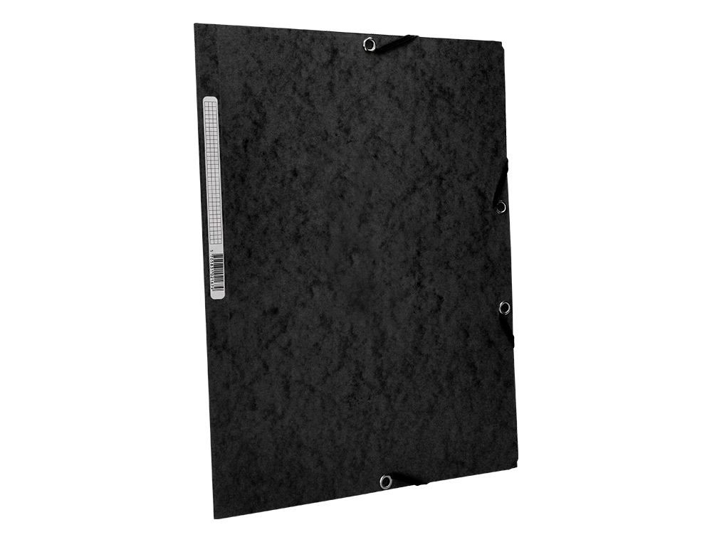 CHEMISE Q-CONNECT CARTE LUSTRE 375G POUR DOCUMENTS A4 320X243MM 3 RABATS COLORIS NOIR
