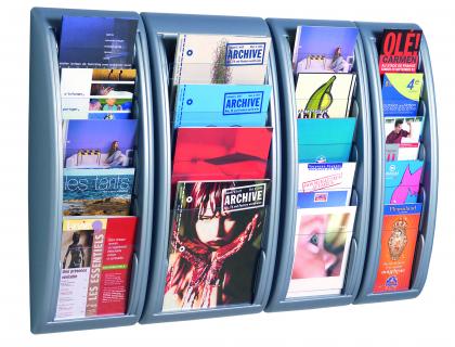 PRSENTOIR PAPERFLOW QUICK FIT SYSTEM POLYSTYRNE PAISSEUR 20MM CAPACIT 200F 80G/M2 FORMAT A5 65X22.7X9.5CM