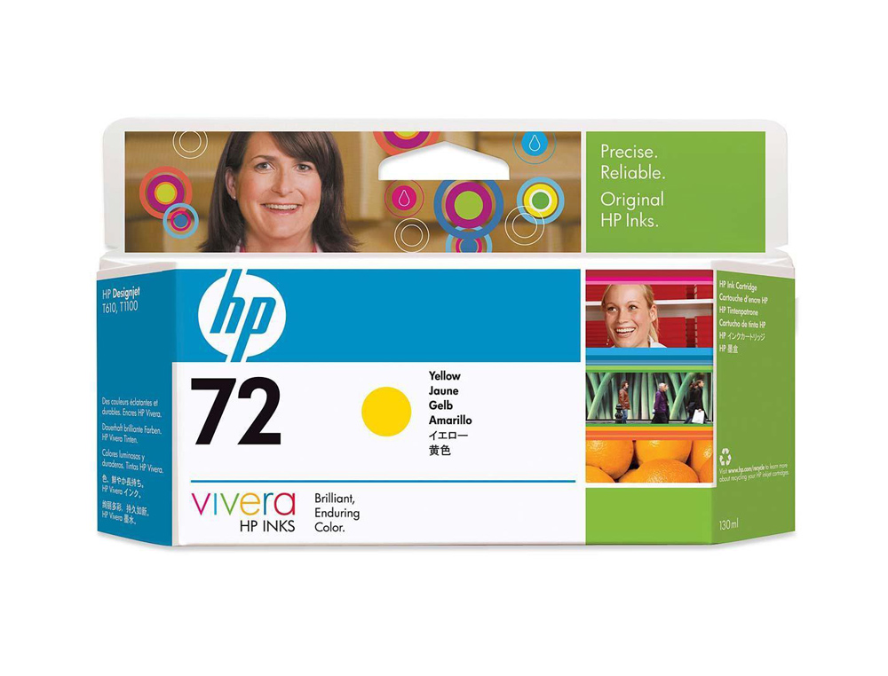 CARTOUCHE HP 72 JET D'ENCRE C9373A DESIGNJET SD PRO MFP COULEUR JAUNE 130 ML
