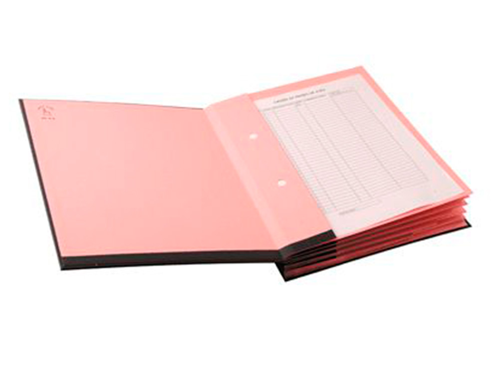 PARAPHEUR EXTENDOS CLIP'S JR 16 COMPARTIMENTS COUVERTURE PLASTIFIE REMBORDE INTRIEUR BUVARD ROSE 270X330MM NOIR