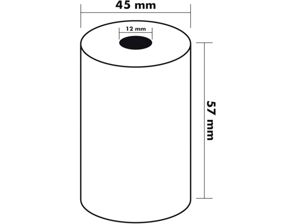 BOBINE THERMIQUE Q-CONNECT 57X45X11MM 58GR SANS          BISPHENOL A