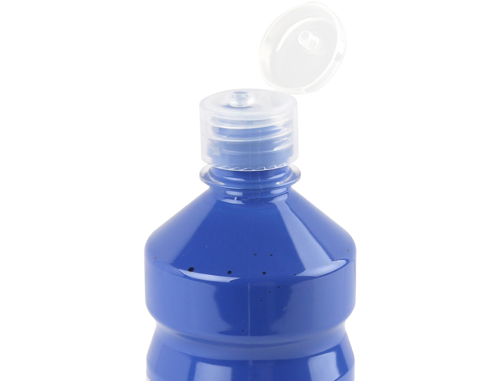 GOUACHE SCOLAIRE LIDERPAPEL LIQUIDE LAVABLE FERMETURE SÉCURITÉ BRILLANTE COLORIS BLEU MARINE FLACON 500ML
