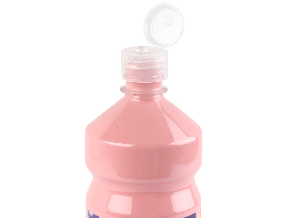 GOUACHE SCOLAIRE LIDERPAPEL LIQUIDE LAVABLE FERMETURE SÉCURITÉ BRILLANTE COLORIS ROSE FLACON 1000ML