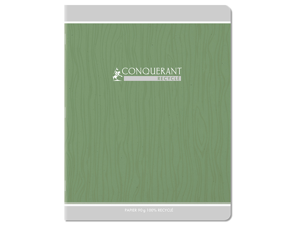 CAHIER CONQUERANT CLASSIQUE AGRAFE 170X220 96 PAGES 90G SEYES RECYCLE