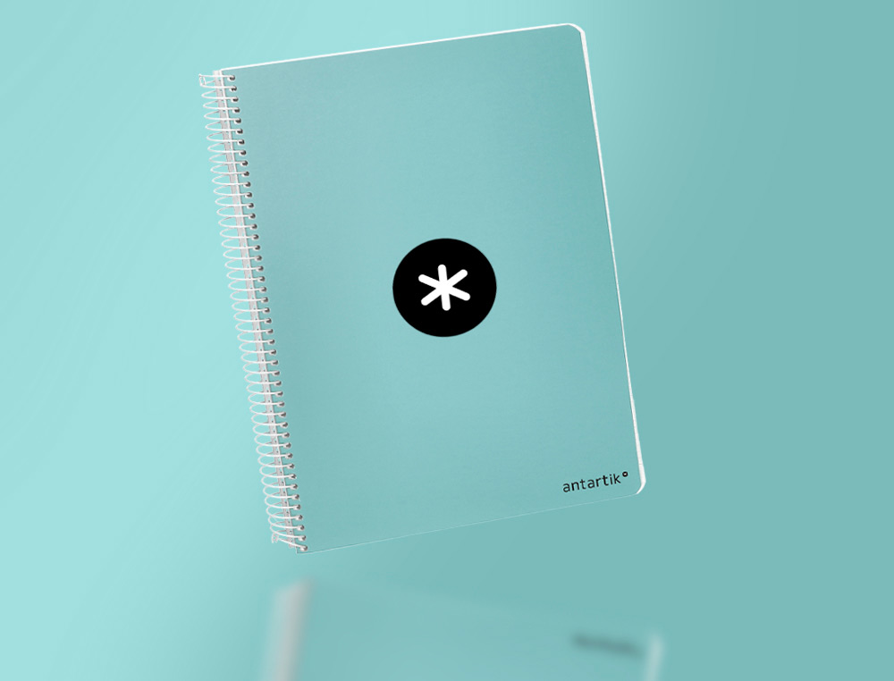 CAHIER SPIRALE ANTARTIK A5 240P 100G COUVERTURE REMBORDEE SEYES MICROPERFORE MENTHE