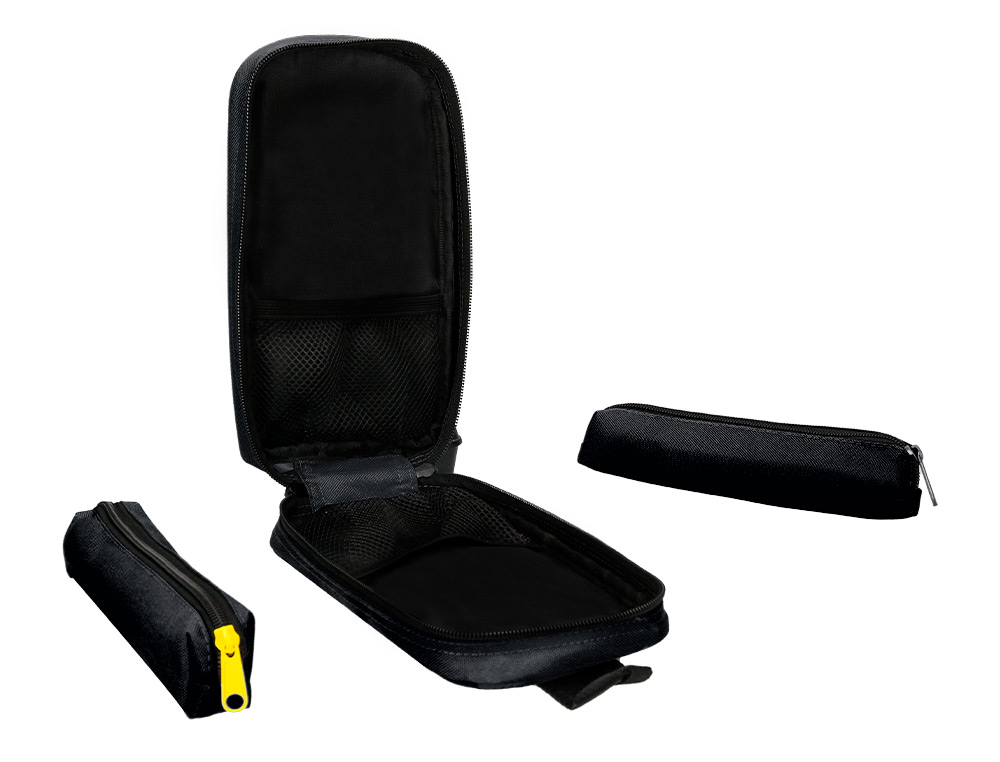 TROUSSE OVALE ANTARTIK AVEC 4 COMPARTIMENTS 230 X 50 X 120  MM NOIR