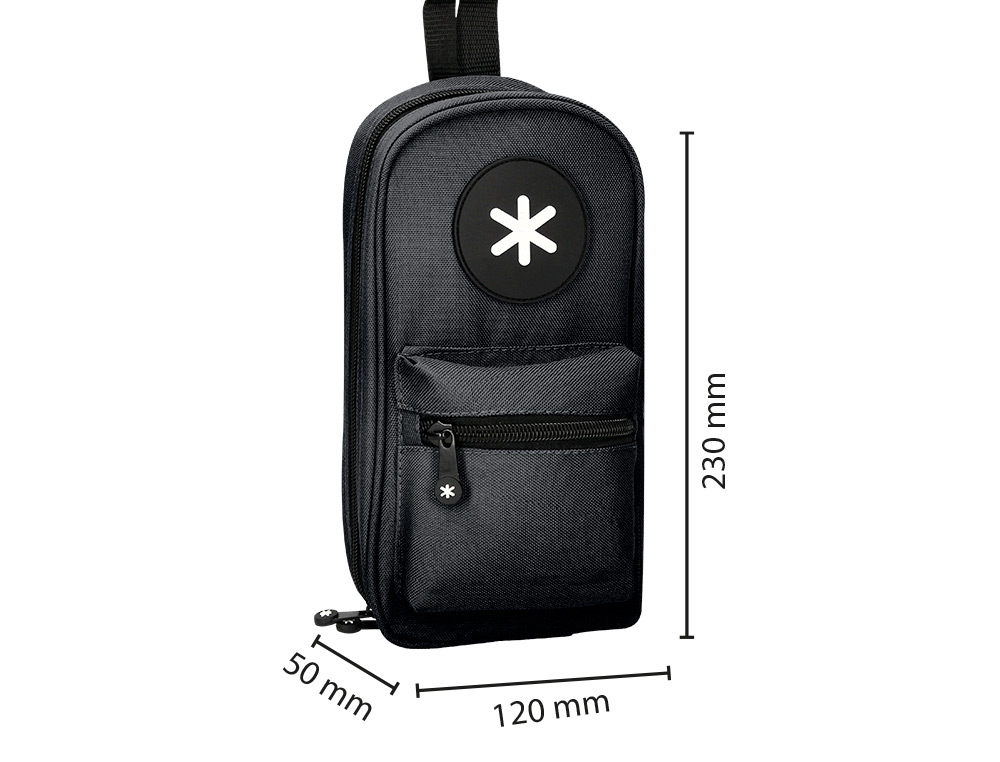 TROUSSE OVALE ANTARTIK AVEC 4 COMPARTIMENTS 230 X 50 X 120  MM NOIR