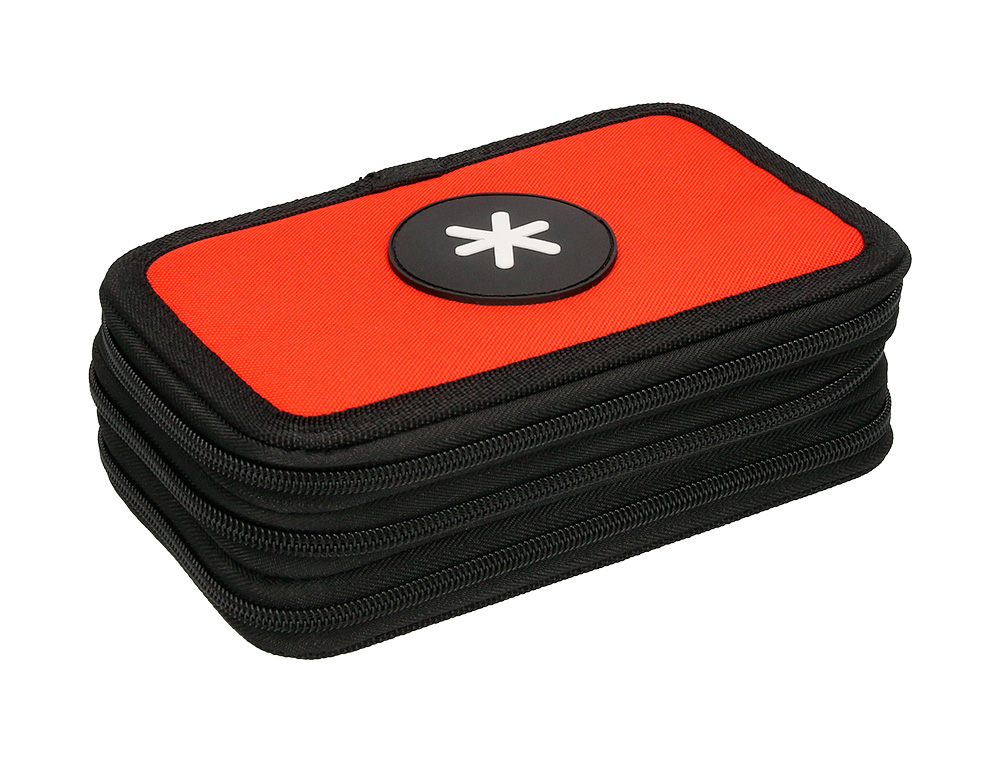 TROUSSE GARNIE ANTARTIK 3 COMPARTIMENTS 36 PIECES ROUGE