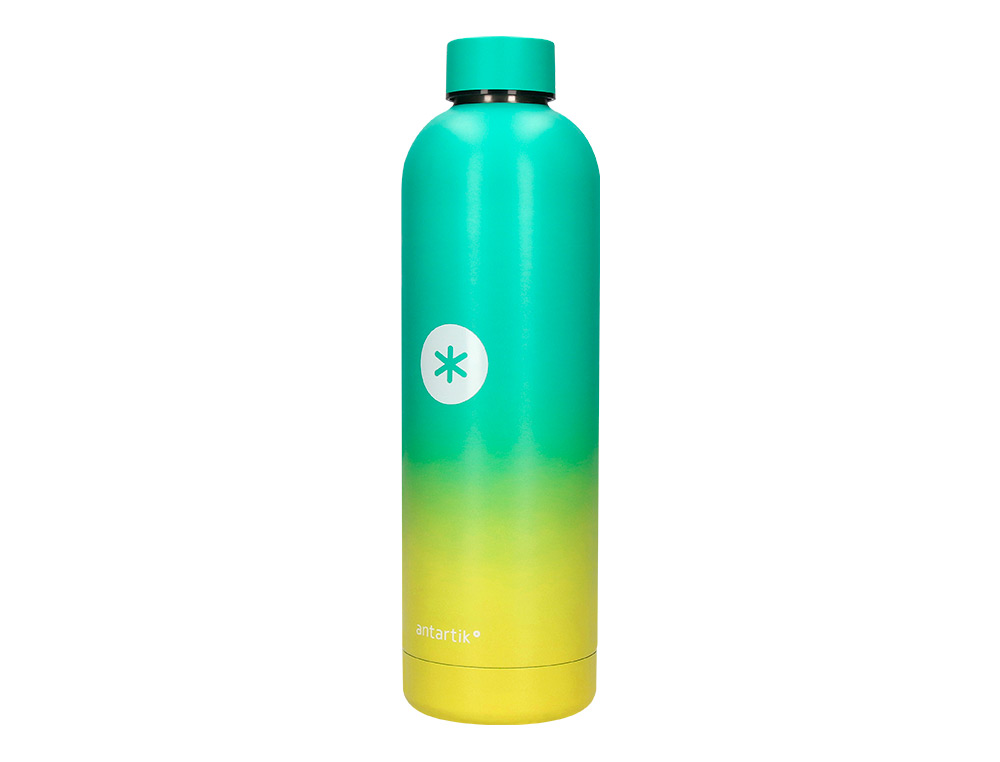 BOUTEILLE ISOTHERME ANTARTIK ACIER INOXYDABLE SANS BPA 750ML COLORIS VERT/JAUNE