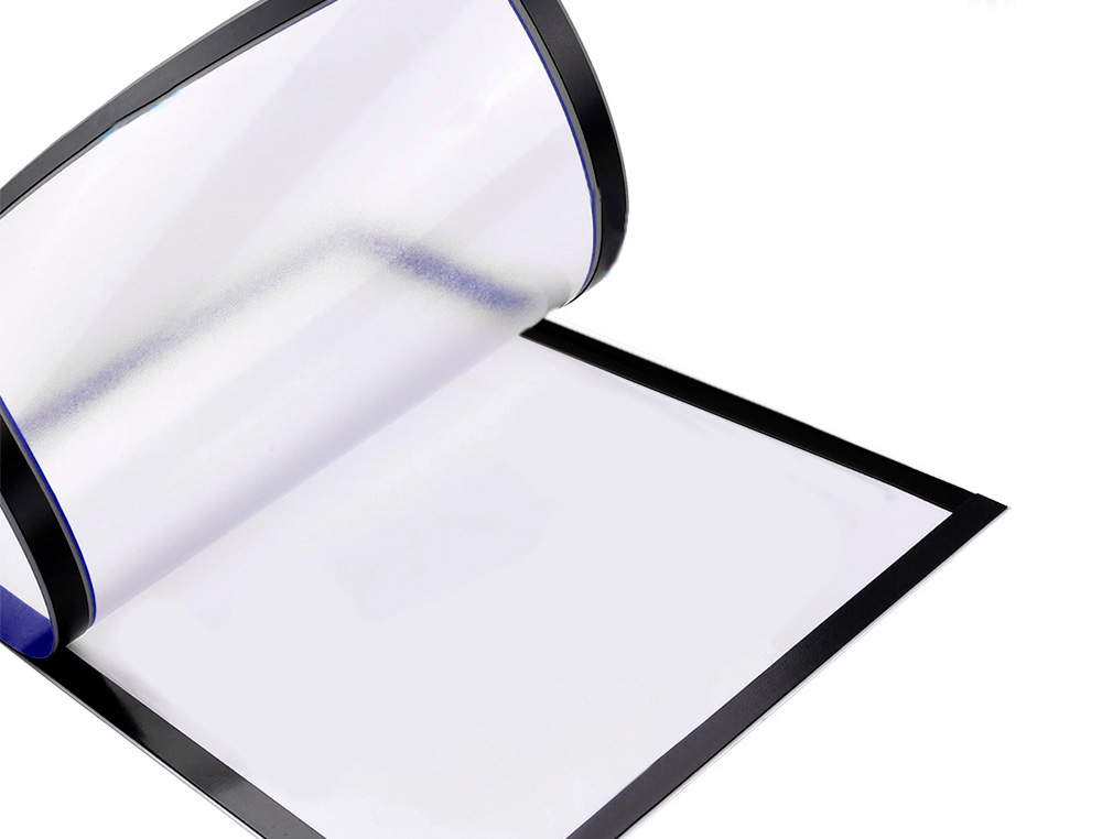 CADRE AFFICHAGE LIDERPAPEL MURAL MAGNETIQUE A4 DOS       ADHESIF REPOSITIONNABLE       COLORIS BLEU