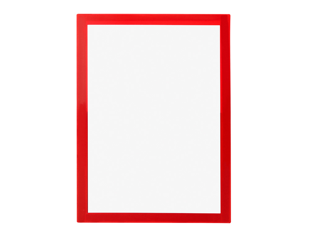 CADRE AFFICHAGE LIDERPAPEL MURAL MAGNETIQUE A4 DOS       ADHESIF REPOSITIONNABLE       COLORIS ROUGE