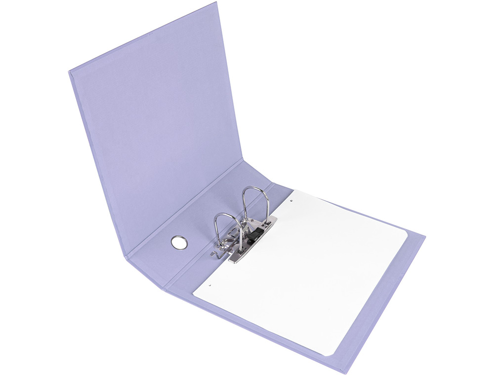 CLASSEUR A LEVIER LIDERPAPEL A4 COLOR SYSTEM DOS DE 80 MM COLORIS LAVANDE