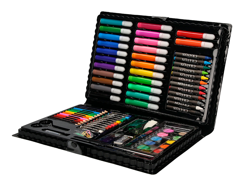 SET DE PINTURE LIDERPAPEL PLASTIQUE 86 PIECES ETUI DE   34X23X3,2 CM