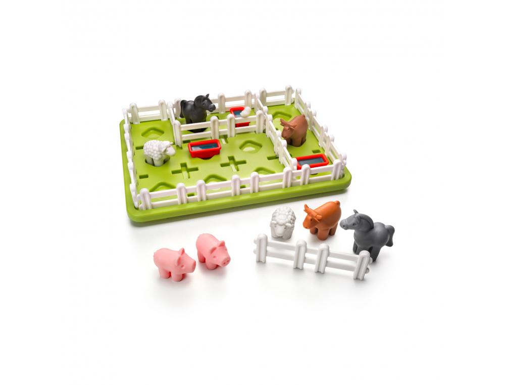 JEU INTERDACTA IL ETAIT UNE FERME 1 PLAN DE JEU + 2 CHEVAUX + 2 VACHES + 2 MOUTONS + 2 COCHONS + 3