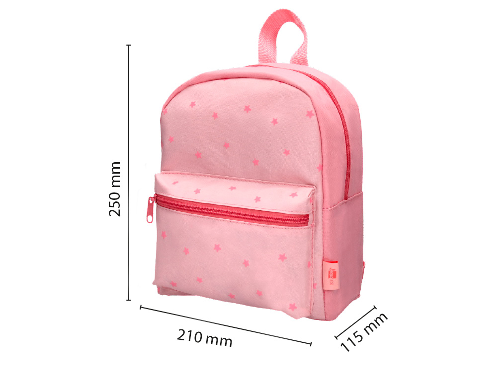 SAC A DOS LIDERPAPEL BABY ETOILES 250X115X210MM COLORIS ROSE