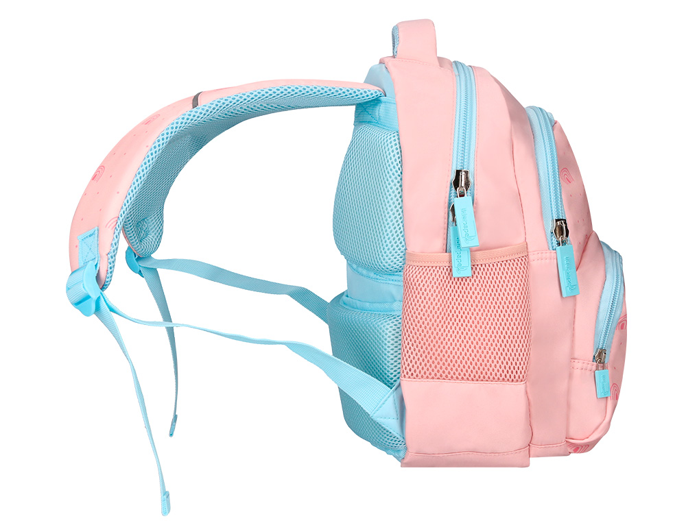 SAC A DOS LIDERPAPEL SCOLAIRE ARC-EN-CIEL 350X110X270MM     COLORIS ROSE