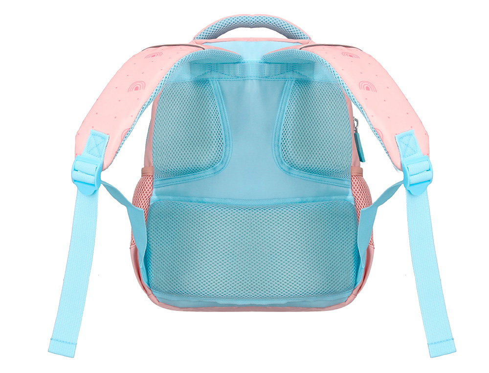 SAC A DOS LIDERPAPEL SCOLAIRE ARC-EN-CIEL 350X110X270MM     COLORIS ROSE