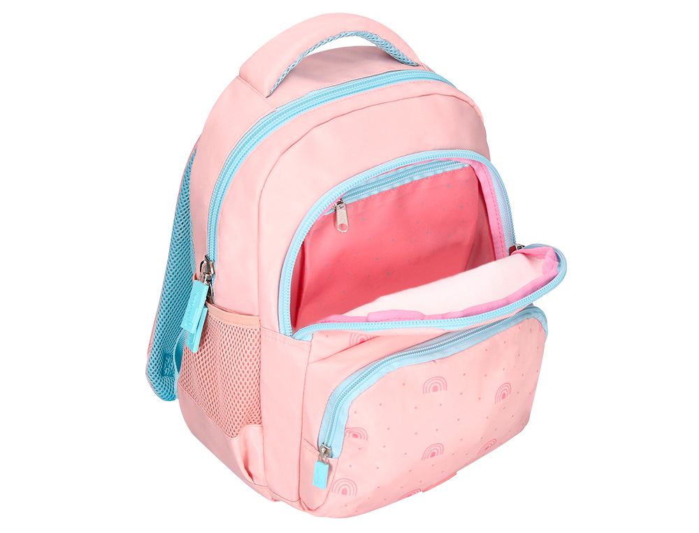 SAC A DOS LIDERPAPEL SCOLAIRE ARC-EN-CIEL 350X110X270MM     COLORIS ROSE