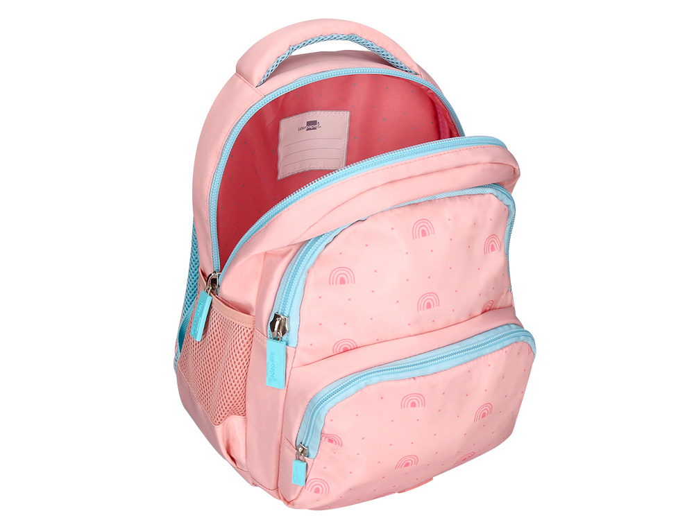 SAC A DOS LIDERPAPEL SCOLAIRE ARC-EN-CIEL 350X110X270MM     COLORIS ROSE